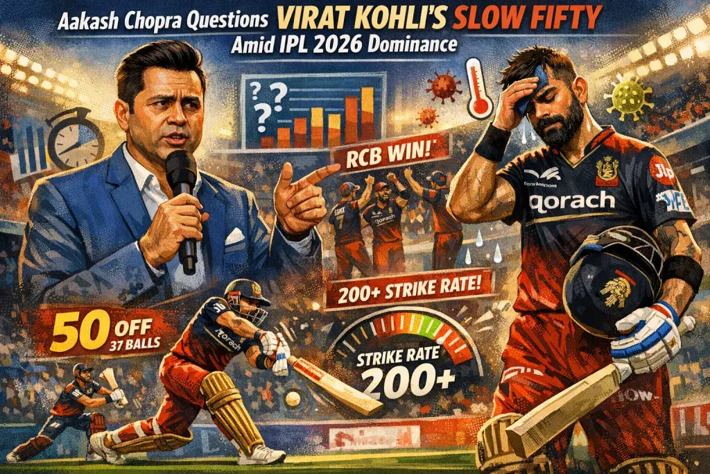 Aakash Chopra Questions Virat Kohli's Slow Fifty Amid IPL 2026 Dominance