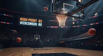 No. 12 seed High Point defeats No. 5 Wisconsin 83-82 in first-round NCAA tournament game