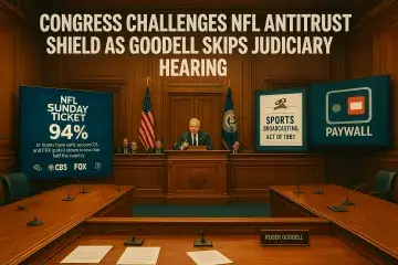 Congress Challenges NFL Antitrust Shield as Goodell Skips Judiciary Hearing